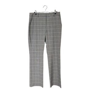 Express Editor Pants Women 8S Gray NWT Plaid Mid Rise Bootcut Trousers